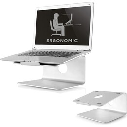 Neomounts NSLS050 Laptop-Ständer, 10-17 Zoll, max. 5 kg, 360 ° Rotatable, universell, Silber