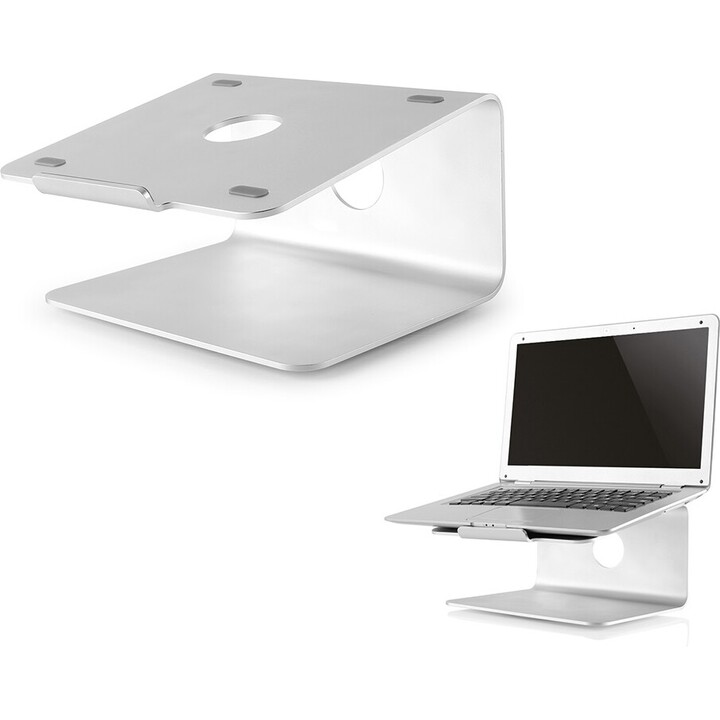 Stand de laptop NSLS050 Neomounts, 10-17 polegadas, máximo 5 kg, 360 ° Rotativo, Universal, Prata