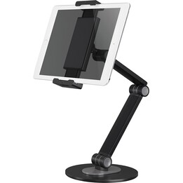 Soporte para tableta Neomounts DS15-550BL1, 4,7-12,9 pulgadas, inclinable, giratorio, universal, negro