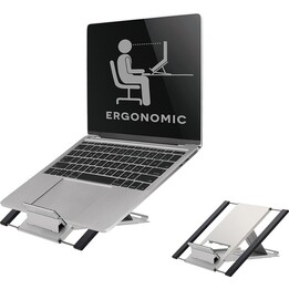 Neomounts NSLS100 Laptop-Ständer 10-22" faltbar kompakt universell silber