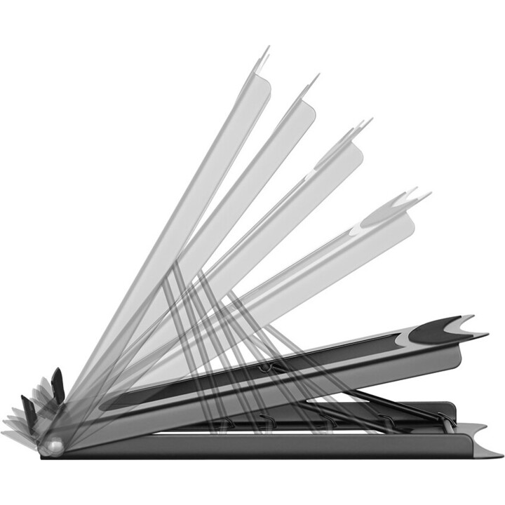 Neomounts NSLS075Black Laptop Stand, 10-16 pollici, max 5 kg, 5 posizioni di altezza, pieghevole, compatto, universale, nero