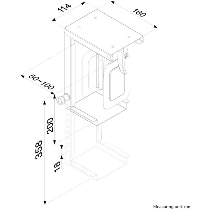Neomounts CPU-D075BLACK CPU/PC holder, max 10 kg, universal, black