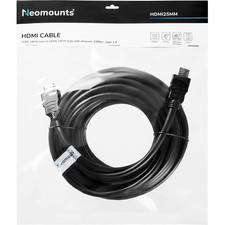 Câble HDMI Neomounts HDMI25MM, 7,5 mètres, noir