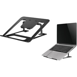 Neomounts NSLS085BLACK Laptop stand, 10-17 inch, max 5 kg, 6 height positions, foldable, black