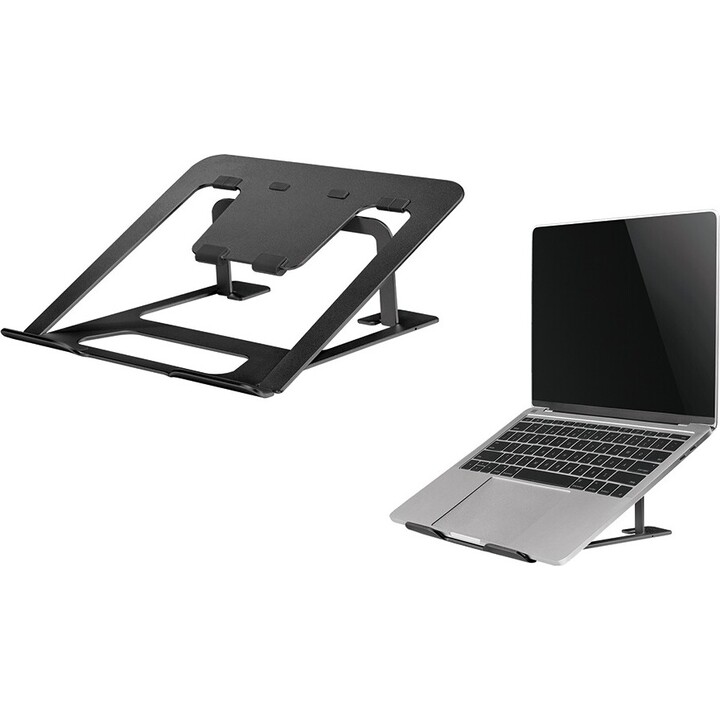 NeoMounts NSLS085Black Stand d'ordinateur portable, 10-17 pouces, max 5 kg, 6 positions de hauteur, pliable, noir