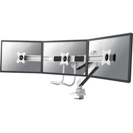 Neomounts NM-D775DX3WHITE Brazo de monitor de triple barra transversal, 17-27 pulgadas, 1-6 kg/pantalla, resorte de gas, blanco