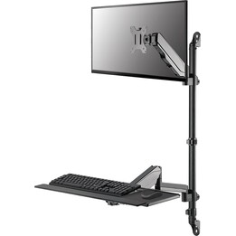 NEOMOUNTS WL90-325BL1 SIT-Stand Workstation Wall, 17-32 pollici, 1-9 kg (curvo 6 kg), molla a gas, nero