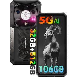 Ulefone Armor 28 Pro, 32 Go + 512 Go / SD-2TB, smartphone 5G AI, 6,67 FHD + 120Hz AMOLED + 1,04 Sous-écran, 10600mAh, Vision noc