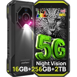 UleFone Armor X32 Pro, 16GB+256 GB/SD-2TB, 5G-Smartphone, 64 MP+16 MP+25 MP Kamera, 5,65 Zoll, 5500mah, NFC, Grün