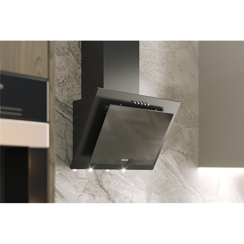 MAAN Campana extractora de cocina Toldo vertical PG 60 Negro Matte