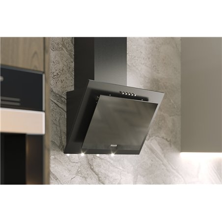 MAAN Campana extractora de cocina Toldo vertical PG 60 Negro Matte