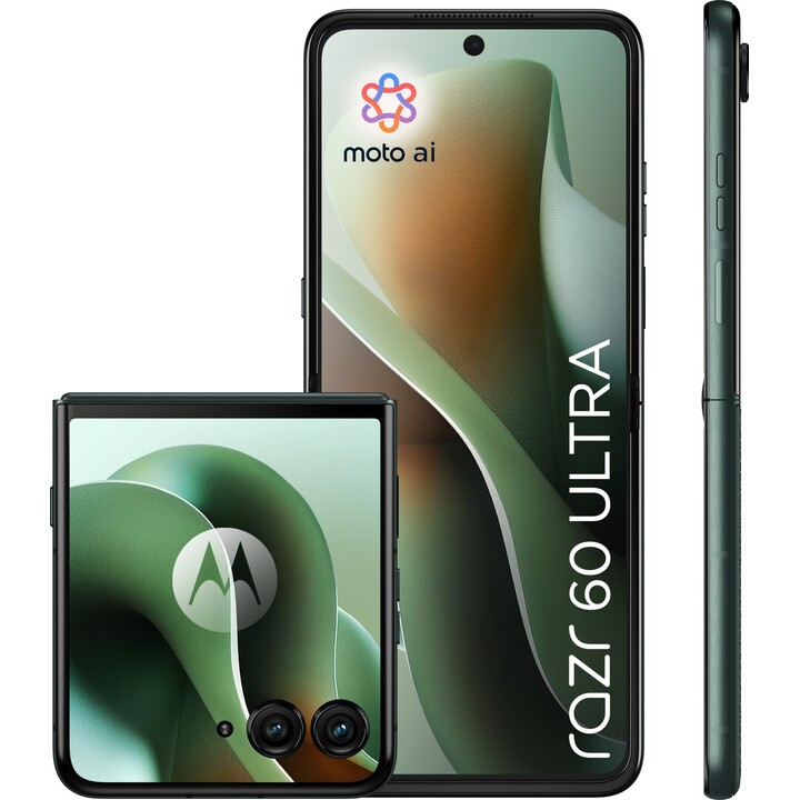 Motorola RAZR 60 Ultra 16GB 512GB, câmera tripla de 50mp, SIM duplo, escaravelho, verde