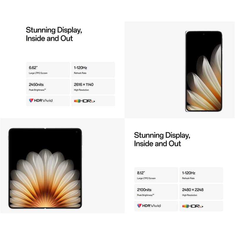 Oppo Find N5 5G Dual Sim 16 GB RAM 512 GB - Blanco