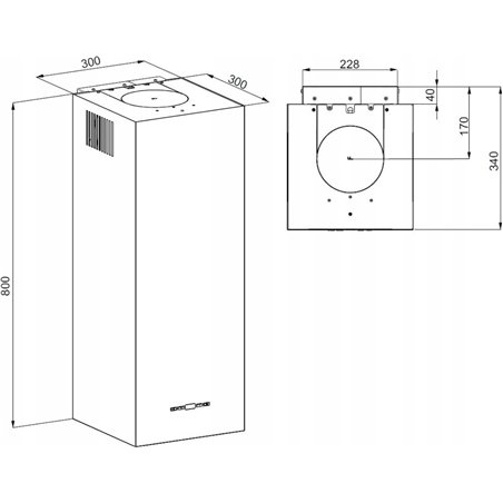 Maan Exaustor de cozinha Ponza W 830 Preto