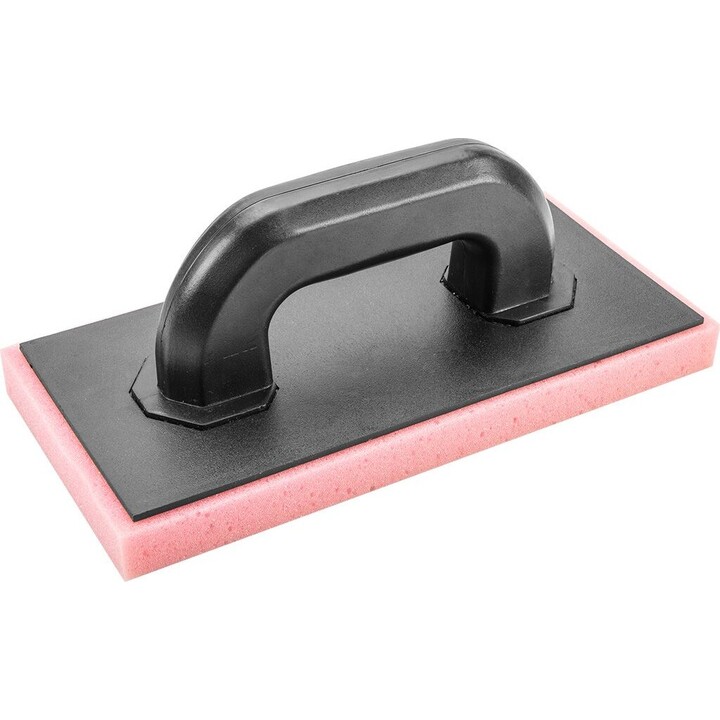 Tiling kit: 24l container with a grate and rolls, a rubber float, a soft sponge float