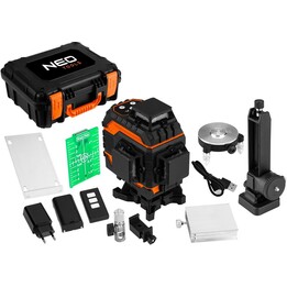 Laser 3D, 12 lignes, vert, boîtier de transport, plaque cible, support magnétique, chargeur
