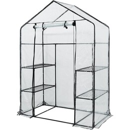 Greenhouse 143 x 73 x 195 cm, filme de PVC, construção de metal