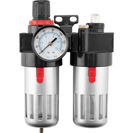 Filtro de vaciado 1/2 con reductor de presión y lubricador (metálico)