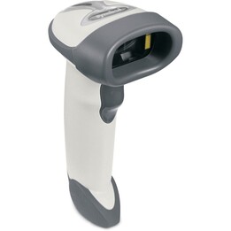 Lettore di codici a barre laser portatile Zebra LS2208 bianco