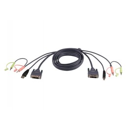 ATEN Câble KVM DVI-I USB Single Link 1,8m