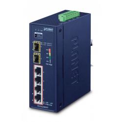 PLANET IGS-624HPT Gigabit Ethernet non géré (10/100/1000) Power over Ethernet (PoE) Bleu