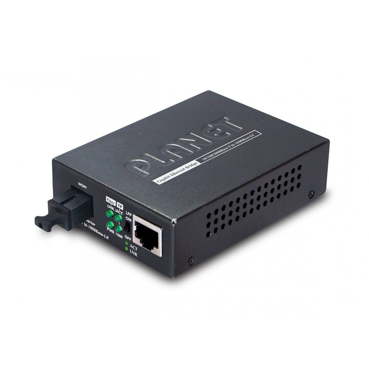 PLANET GT-806A15 Convertitore multimediale 2000 Mbit/s 1310 nm Nero