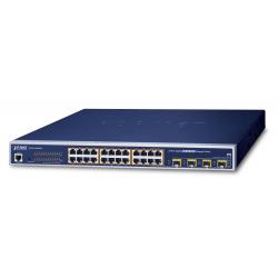 PLANET WGSW-24040HP4 Managed L2/L4 Gigabit Ethernet (10/100/1000) Power over Ethernet (PoE) Blau