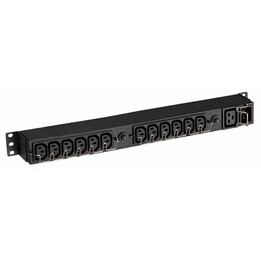 Unidade de Distribuição de Energia (PDU) Eaton EFLX12I 13 Tomadas CA 1U Preta