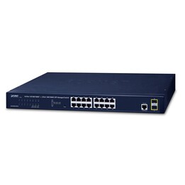PLANET GS-4210-16T2S Managed L2/L4 Gigabit Ethernet (10/100/1000) 1U Blue