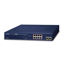 PLANET GS-4210-8P2S Gigabit Ethernet Gerenciado (10/100/1000) Power over Ethernet (PoE) 1U Azul