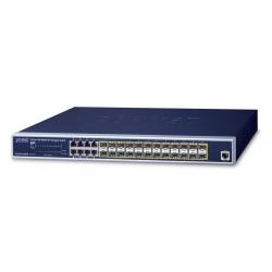 Commutateur Gigabit Ethernet L2+ géré PLANET GS-5220-16S8CR (10/100/1000) 1U bleu