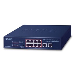 PLANET FSD-1008HP Fast Ethernet (10/100) non géré Power over Ethernet (PoE) 1U Bleu