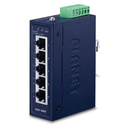 PLANET ISW-500T Switch Unmanaged Fast Ethernet (10/100) Blau