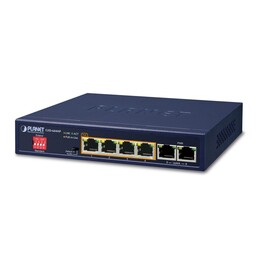 PLANET GSD-604HP Gigabit Ethernet não gerenciado (10/100/1000) Power over Ethernet (PoE) Azul