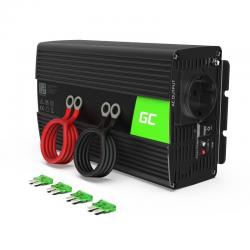 Green Cell INV23 adaptador e inversor de corriente Auto 1000 W Negro