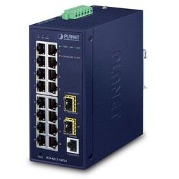 PLANET IGS-4215-16T2S Managed Switch L2/L4 Gigabit Ethernet (10/100/1000) Blau