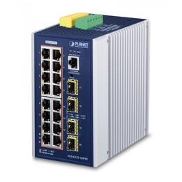 PLANET IGS-6325-16P4S Managed L3 Gigabit Ethernet (10/100/1000) Power over Ethernet (PoE) Aluminum, Blue