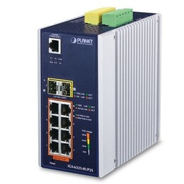 PLANET IGS-6325-8UP2S switch Gestionado L3 Gigabit Ethernet (10/100/1000) Energía sobre Ethernet (PoE) Aluminio, Negro
