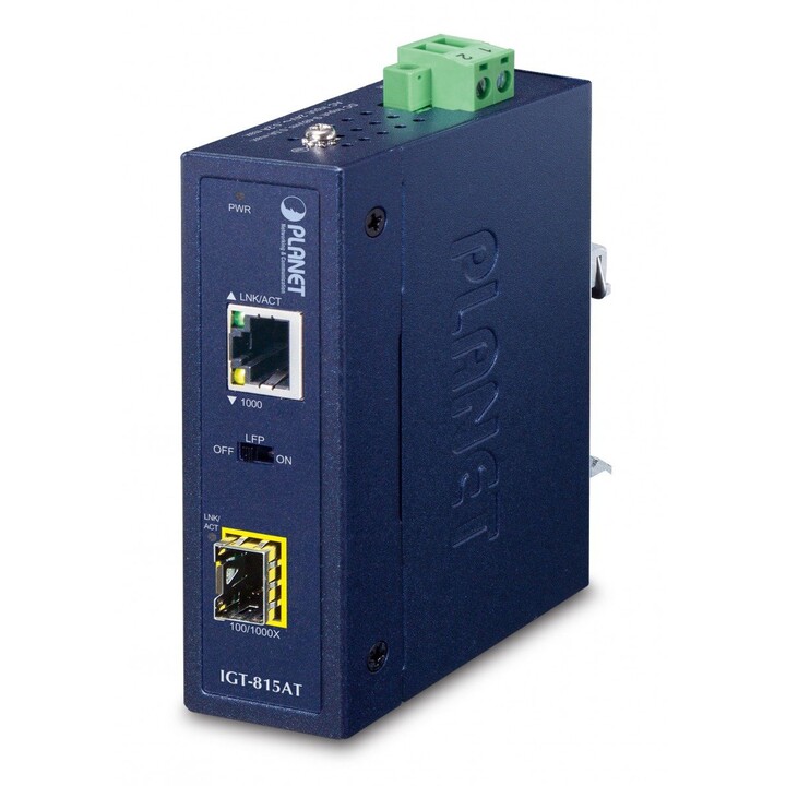 PLANET IGT-815AT Medienkonverter 1000 Mbit/s Multimode, Singlemode Blau