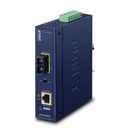 Convertisseur de média industriel PLANET IP30 10/100/1000BAS 1000 Mbit/s Bleu