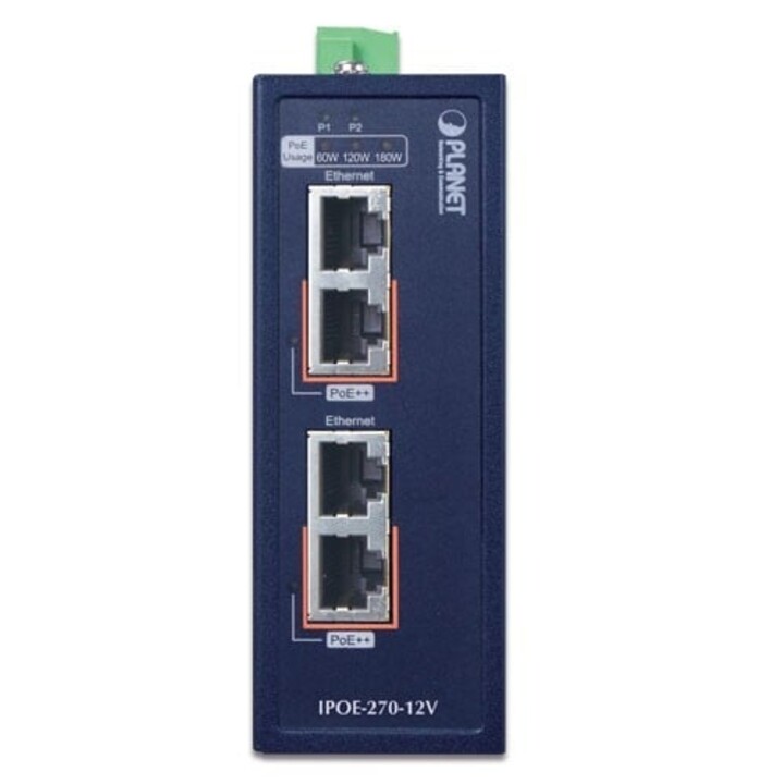 PLANET IPOE-270-12V Power over Ethernet (PoE) switch Blue