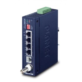 IP30 Industrial Gigabit Ethern - Transmissor e receptor de rede - 1200 m - IEEE 802.3 - IEEE 802.3ab - IEEE 802.3u - Azul - Meta