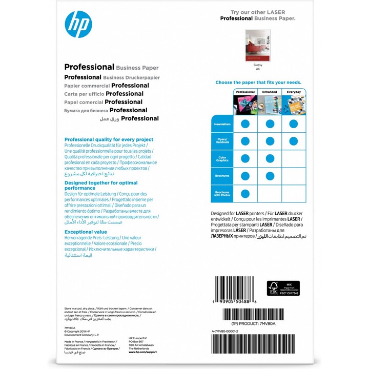 HP Professional Business Papier, Matt, 200 g/m2, A4 (210 x 297 mm), 150 Blatt