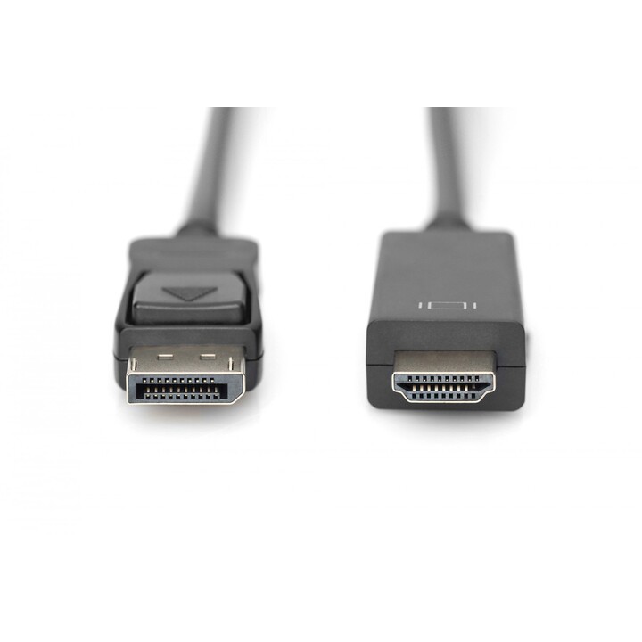 DIGITUS Cable adaptador DisplayPort - DP - HDMI tipo A - 3 m - HDMI tipo A (Estándar) - DisplayPort - Macho - Macho - Derecho