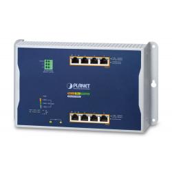 PLANET IP30, IPv6/IPv4, 4 ports gérés L2/L2+ Gigabit Ethernet (10/100/1000) Power over Ethernet (PoE) Bleu, Gris