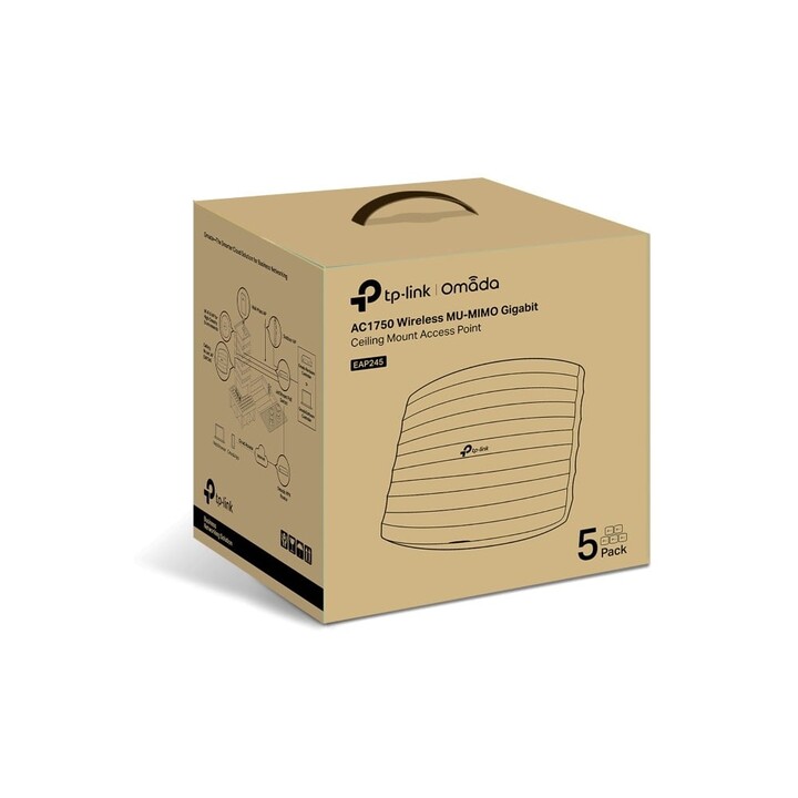 TP-Link Omada EAP245 (confezione da 5) Punto di accesso wireless 1750 Mbit/s Bianco Power over Ethernet (PoE)