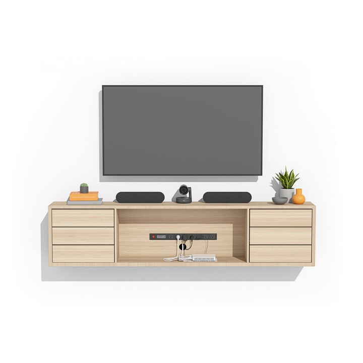 Supporto per monitor e CPU Logitech 952-000097, bianco
