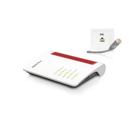 Roteador sem fio AVM FRITZ!Box 7530 Gigabit Ethernet Dual Band (2,4 GHz / 5 GHz) 4G Preto, Vermelho, Branco