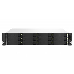 QNAP TS-1264U-RP NAS Bastidor (2U) Intel® Celeron® 8GB DDR4 0 TB QNAP QTS Aluminio, Negro