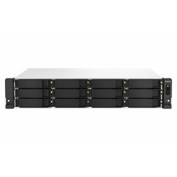 Rack NAS QNAP TS-1264U-RP (2U) Intel® Celeron® 8 GB DDR4 0 TB QNAP QTS Alumínio, Preto